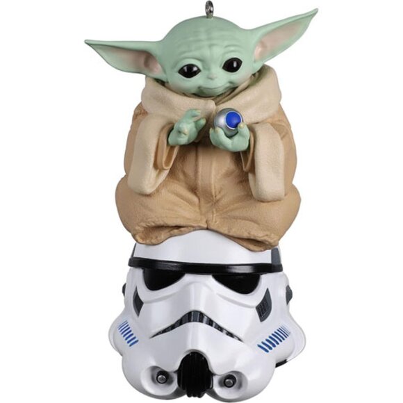 Star Wars Mandalorian Baby Yoda Stormtrooper Hallmark Christmas Ornament NEW 21 - Picture 1 of 7